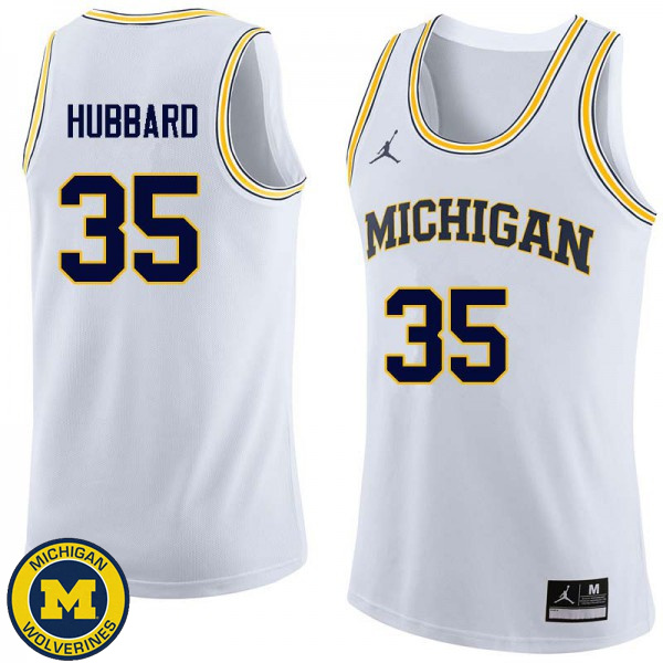 Men's Michigan Wolverines #35 Phil Hubbard White Fashion Basketball Jersey